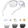 OhO Smart Glasses,Polarized Sunglasses with Bluetooth Speaker,Athletic/Outdoor UV Protection and Voice Control,Unisex(Transitional Lens)