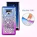 Ruky Galaxy Note 9 Case, Colorful Quicksand Series Glitter Flowing Liquid Floating Bling Diamond Premium Soft TPU Women Girls Phone Case for Samsung Galaxy Note 9 (2018) (Blue Purple)