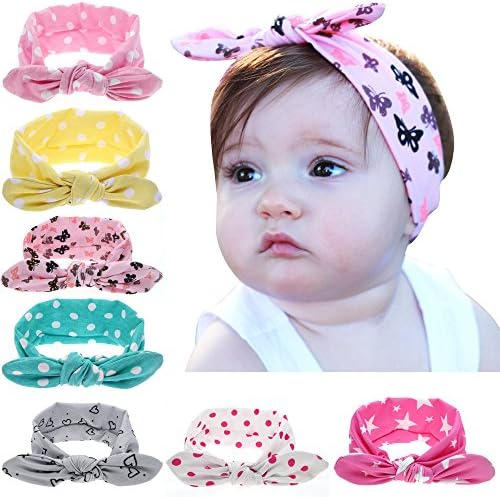 Knotted Baby Girl Hair Bow Toddler Turban Cotton Elastic Headband Hair Accessories