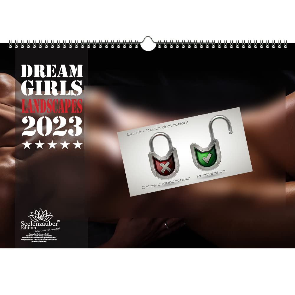 Seelenzauber Dreamgirls Landscapes DIN A3 Calendar Landscape Format for 2023 Erotic - Soul Magic, KN2023-3W-0517-D-0