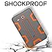 TOPSKY Compatible with Galaxy Tab E 9.6 Case, Three Layer Hybrid Heavy Duty Full-Body Shockproof Anti-Slip Protective Case,Grey/Orange