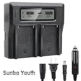 NP-F970 USB Dual Digital Battery Charger for Sony NP-F550 NP-F570 NP-F750 NP-F770 NP-F930 NP-F950 NP-F960 NP-FM55H NP-FM500H NP-QM71 NP-QM91 NP-QM71D Camera