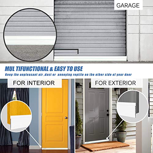 Upgraded Door Draft Stopper for Large Gap,Widened Door Sweep Seal Gap Up to 12/5" for Interior