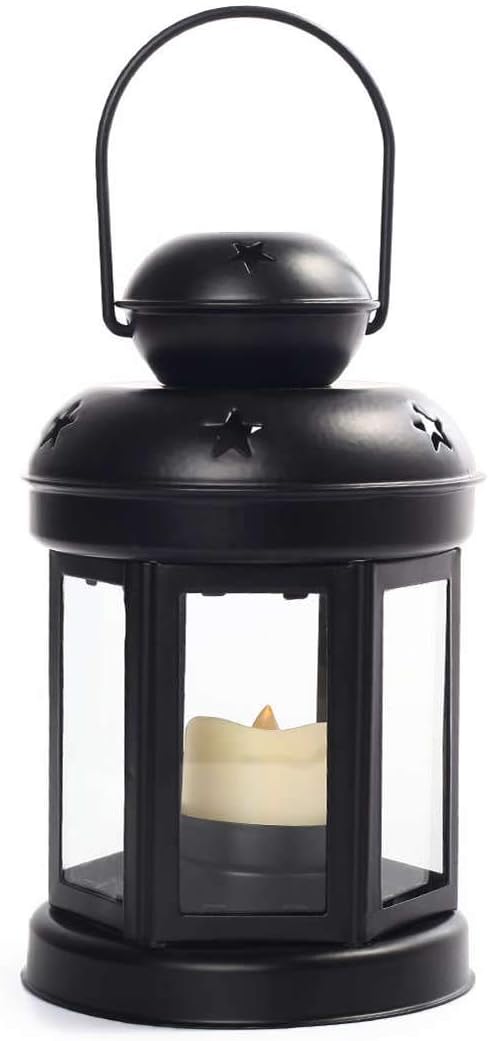 Candle Lantern With Led Flameless Candle | Indoor Outdoor Tabletop Lanterns | Hanging Lanterns, For Home Or Garden Decor: Home & Kitchen