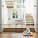 Teekland Baby Gate Fireplace Safety Fence with Doors, Pet Dog Gate/Baby Play Yard/Play Pen Extended Gate with 5 Panels for Stairs Kitchen Dining Room Black