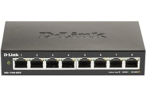 D-Link 8-Port Gigabit Smart Managed Switch | 8 GbE Ports | L2 | VLANs | Cable Diagnostics | Web Managed | Desktop| Fanless | 