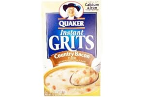 QUAKER INSTANT GRITS FLAVOR VARIETY PACK, 50-PK Quaker Instant Grits Country Bacon 12oz - 6 Unit Pack