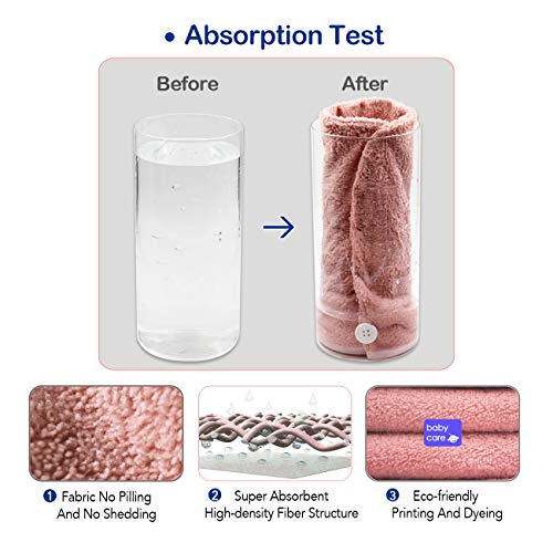 Microfiber Hair Drying Towel with Button Hair Towel Original Magic