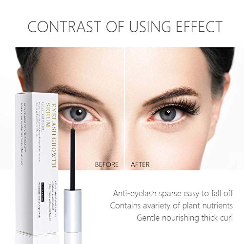 Natural Eyelash Growth Serum Enhancer Brow & Lash Enhancing Formula & Rapid Brow Growing Treatment for Longer, Thicker Eyelashes and Eyebrows 5ML