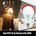 Vivitar LB-60 450 Lumens (40W) Wireless Smart Multi Colored LED Bulb, Wireless Wi-Fi Enabled Smart Bulb, Programmable Timer, Home Automation, Energy Efficient and Eco Friendly, White