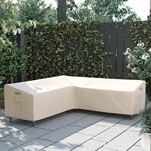 SONGMICS Outdoor Sectional Cover, LShaped Sofa Cover, Waterproof
