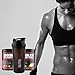 NutraEdge Protein Shaker Bottle 20.5 Ounce, Sports Nutrition Blender Bottle, Non-slip Part, Black