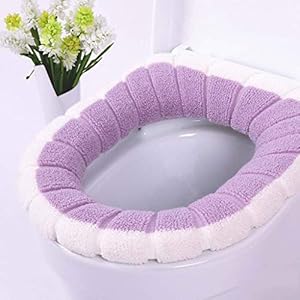 Shiwen Tweekleurige tweekleurige pompoen thermische schattige badkamer heupstoel toilet deksel gewone ademend, 3