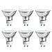 GE 50 Watt MR16 Halogen Light Bulb, Glass Cover, Dimmable, 360 Lumens, 120V, GU10 Base (6 Pack)