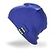 Momoday Bluetooth Music Soft Warm Beanie Hat Cap with Stereo Headphone Headset Speaker Wireless Mic Hands-free for Men Women Speaker Winter Outdoor Sport Best Gift (Blue)