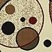 Clifton Collection Beige Color Modern Circles Design Area Rug (5'x7') New Rug