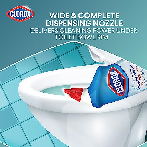 Clorox Toilet Bowl Cleaner, Clinging Bleach Gel, Ocean Mist 24 Ounces