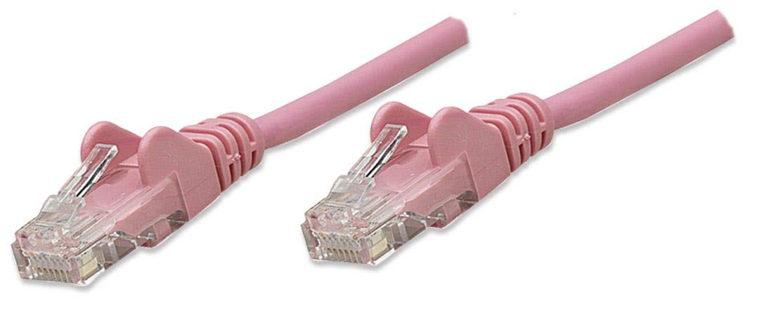 Intellinet Network Patch Cable, Cat6, 1m, Pink, CCA, U/UTP, PVC, RJ45, Gold Plated Contacts, Snagless, Booted, Polybag