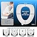 Gimars Newest Reusable Silicon Folding Public Adults Teens Travel Toilet Potty Seat Covers Protectors,Gray
