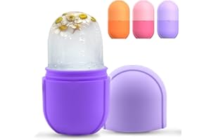 FANXBOX Mini Beauty Face Ice Roller, Ice Face Roller, Ice Roller for Face, Eye and Neck, Ice Roller Skin Care, Ice Holder for Face, Reusable Silicone Ice Mold for Face(Purple)