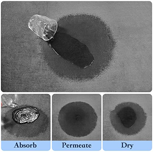 SONORO KATE Memory Foam Bathroom Rugs, Soft and Non-Slip Bath Rugs, Machine Washable Bathroom mats, Super Absorbent Velvet Bath Mats，Easier to Dry for Bathroom Floor Rugs (Dark Grey, 32\