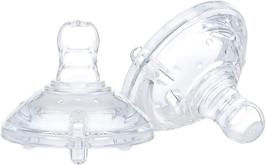 Nuby Medium Flow Anti-Colic Bottle Teats Easy Latch Soft Flex 2 Pack