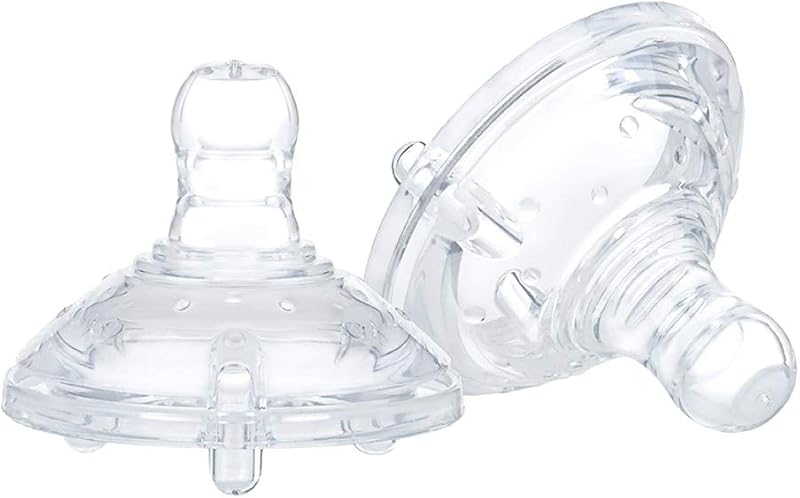 Nuby Medium Flow Anti-Colic Bottle Teats Easy Latch Soft Flex 2 Pack