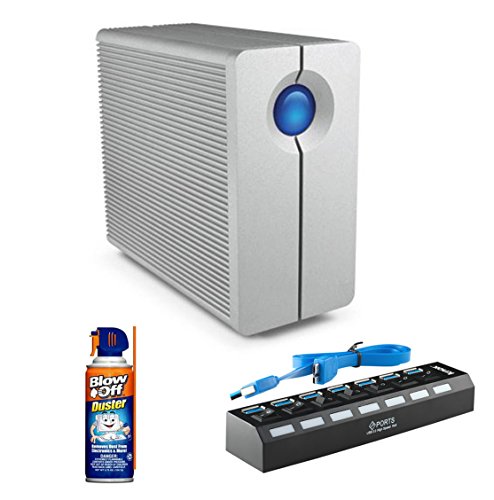 image for LaCie 2big Quadra USB 3.0 10TB Hard Drive with Blow Off Air Duster Cle