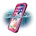 Cozycase Waterproof Case for XS/X Case, Wireless Charging Support X Waterproof Shockproof Full-Body Rugged Case with Built-in Screen Protector Pink