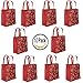 ReBagMe Large Reusable Grocery Bag Totes with Extra Reinforced Handles - Red (Pack of 10)