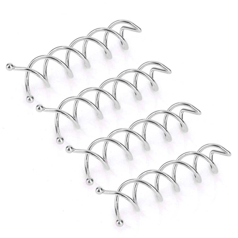 FRCOLOR 20Pcs Spiral Hair Pin Screw Bobby Pins Mini Hair Bun Twist Pins Round Tips Spin Pins for Hair Styling Silver