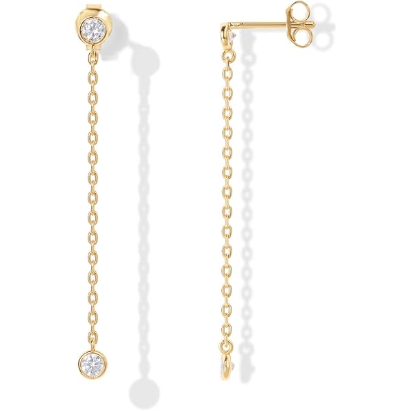 Aprilery Rhinestone Dangle Earrings For Women - 18K Gold Plated Drop Earrings, Hypoallergenic - View #4