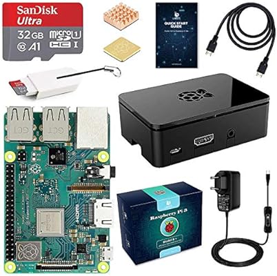 LABISTS Raspberry Pi 3 B+ Starter Kit con Micro SD de 32GB Clase 10, 5V 3A