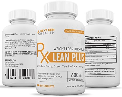 MAX STRENGTH Weight Loss Pills for Women Men - Effective Natural Fat Burner &amp; Appetite Suppressant - Carb Blocker with Green Coffee Bean, Açaí Palm, Green Tea Leaf, and African Mango - 60 Caplet