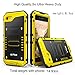 Beasyjoy for iPhone 6 Plus Case iPhone 6s Plus Metal Case Heavy Duty with Screen Full Body Protective Waterproof, Impact Shockproof Dust Proof Tough Rugged Hard Cover Military Defender, Yellow