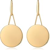 MUYAN Fashion Large Disc Geometric Dangle Earrings for Women Statement Dangle Earrings Geometric Drop Earrings