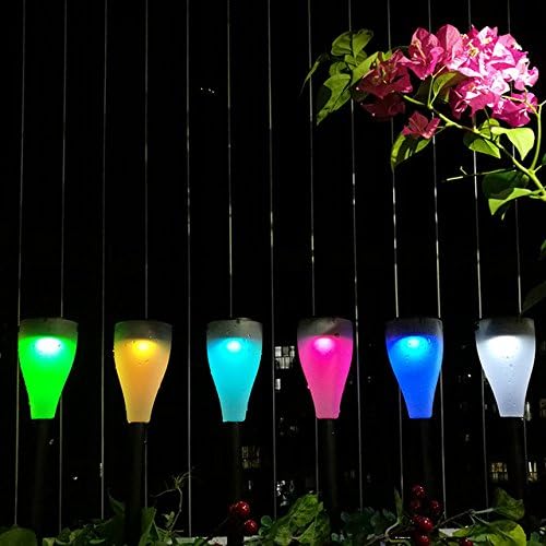 LionPride Solar Garden Lights - LED - Waterproof - Colored - Bright - Perfect for Pathway - Walkway - Landscape - Hanging - Garden (6-Pack)