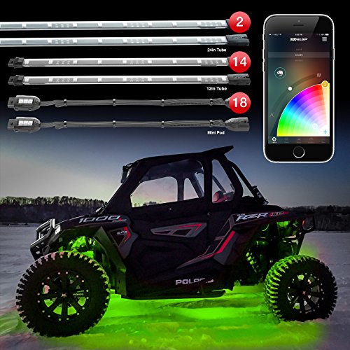 XKchrome App Control Advanced 216 LED Accent Light Kit for Offroad UTV ATV Can-Am Polaris Razr Yamaha