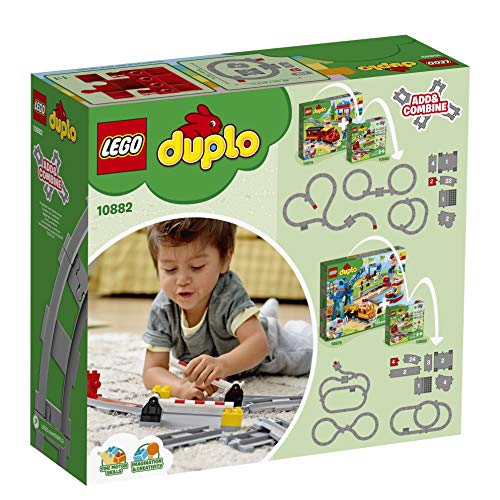 Lego Duplo 2er Set: 10872 Eisenbahnbrücke und Schienen + 10882 Eisenbahn Schienen – Bild 6