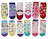 Girls Cotton Sports Crew Socks 12 Pairs Pack New Styles