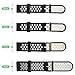 Universal 18mm 20mm 22mm 24mm Width Silicone Watch Band Replacement, Quick Release Rubber Watch Bands for Men & Women (20mm, Black-Green)