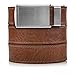 SlideBelts Top Grain Leather Ratchet Belt (Walnut with Silver Buckle, Up to 48