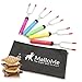 MalloMe Premium Marshmallow Roasting Sticks Set of 5 Smores Skewers & Hot Dog Fork 34 Inch Rotating Extending Patio Fire Pit Camping Cookware Campfire Cooking Kids Accessories - Bonus Bag & Ebook primary