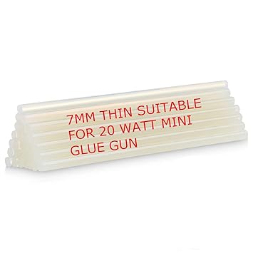 GLUN HOT MELT Transparent Glue Sticks for Glue Gun (7MM - 25 Sticks)