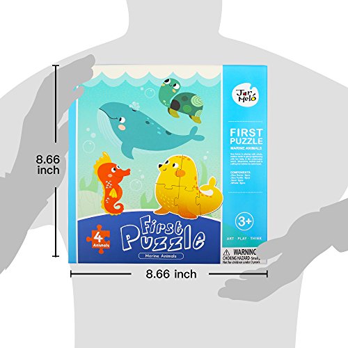 Jar Melo First Puzzle - Marine Animals (4 in 1) , 18 Pieces; Jigsaw Floor Puzzle; Large Puzzles for Kids - Baby Puzzles - Kids Puzzles Age 2, 3,4,5 - Thumbnail 6