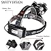 LED Headlamp, Loyalfire 10000 Lumens 5 Headlamp Bright Light Headlight Flashlight 4 Modes XML-T6 LED with Red Light 18650 Rechargeable and Waterproof Switch, for Camping/Travel / Adventure/Running