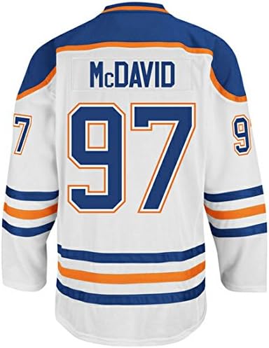 Men's Edmonton Oilers Connor McDavid #97 White Away Premier Jersey (XXL)