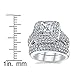 .925 Sterling Silver Princess Cut Cubic Zirconia Wedding Ring Set, Size 7
