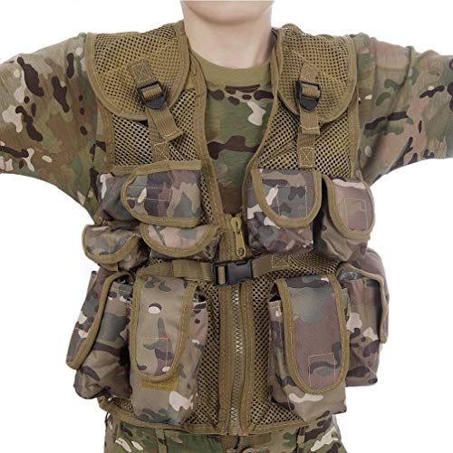Kids Army All Terrain Camo Combat Vest Fits Ages 513 Yrs Pricepulse