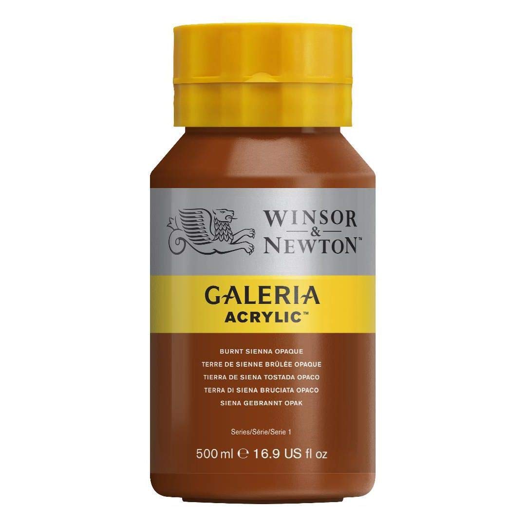 Winsor & Newton 500ml Bottle Galeria Acrylic Colour with Nozzle Cap - Burnt Sienna Opaque
